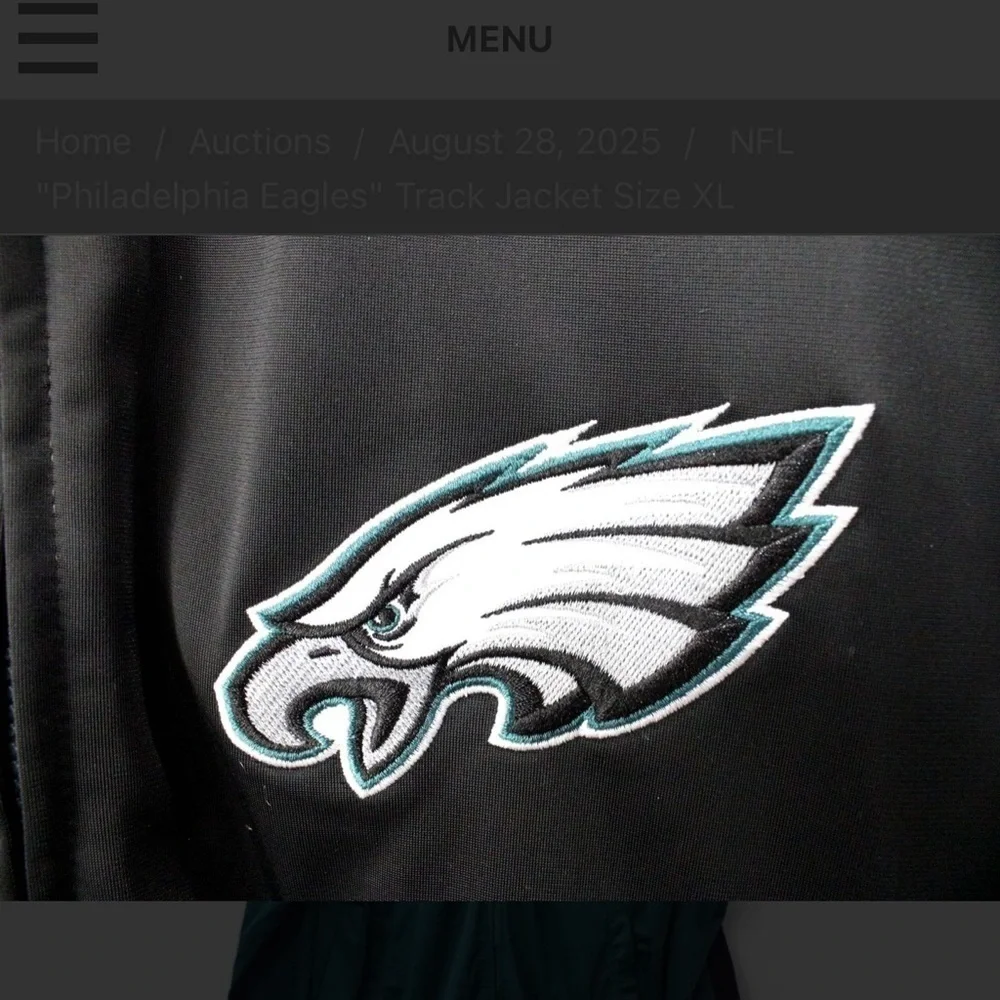 NFL Black and Teal Eagles Windbreaker Jacket